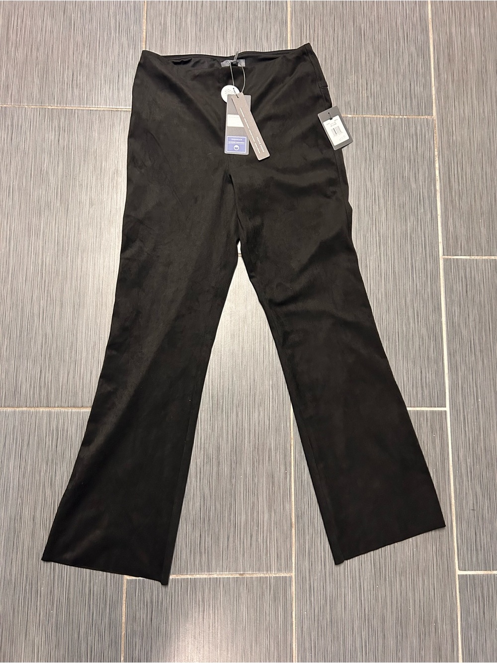 Vince Black Boot-Cut Pants Faux Suede NWT